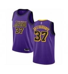 Youth Los Angeles Lakers #37 Kostas Antetokounmpo Swingman Purple Basketball Jersey - City Edition