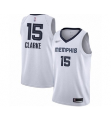 Women's Memphis Grizzlies #15 Brandon Clarke Swingman White Finished Basketball Jersey - Association Edition