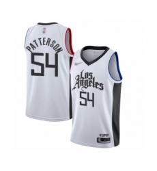 Youth Los Angeles Clippers #54 Patrick Patterson Swingman White Basketball Jersey - 2019 20 City Edition