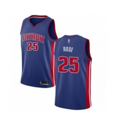 Women's Detroit Pistons #25 Derrick Rose Swingman Royal Blue Basketball Jersey - Icon Edition