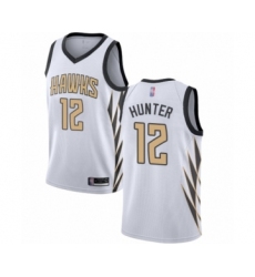 Youth Atlanta Hawks #12 De'Andre Hunter Swingman White Basketball Jersey - City Edition