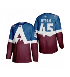 Youth Colorado Avalanche #45 Bowen Byram Authentic Burgundy Blue 2020 Stadium Series Hockey Jersey