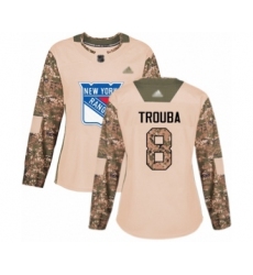 Women's New York Rangers #8 Jacob Trouba Authentic Camo Veterans Day Practice Hockey Jersey