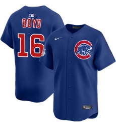 Men's Chicago Cubs #16 Matthew Boyd Royal Limited Stitched Baseball Jersey