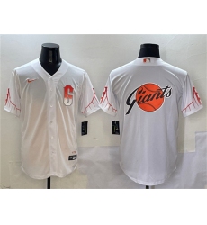 Mens San Francisco Giants Team Big Logo White City Connect Cool Base Stitched Baseball Jersey