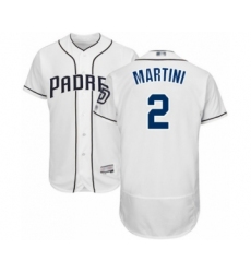 Men's San Diego Padres #2 Nick Martini White Home Flex Base Authentic Collection Baseball Player Jersey