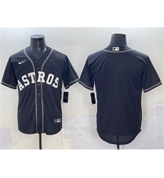 Men's Houston Astros Blank Black Lights Out Limited Stitched Baseball Jersey