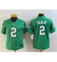 Women's Philadelphia Eagles #2 Darius Slay JR Green 2023 F.U.S.E. Football Stitched Jersey