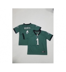 Toddlers Philadelphia Eagles #1 Jalen Hurts Midnight Green 2021 Vapor Untouchable Stitched NFL Nike Limited Jersey