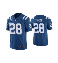 Men's Indianapolis Colts 2022 #28 Jonathan Taylor Royal With 1-star C Patch Vapor Untouchable Limited Stitched Jersey