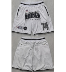 Men's Las Vegas Raiders White Shorts (Run Small)