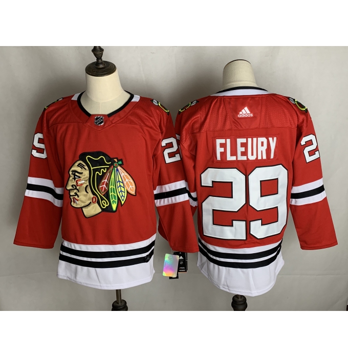 Men's Chicago Blackhawks #29 Marc-André Fleury Fanatics Branded Red Home Premier Breakaway Player Jersey