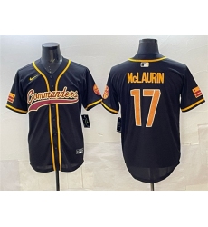 Men's Washington Commanders #17 Terry McLaurin Black Limited Stitched Baseball Jersey