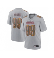 Men's Washington Commanders #99 Chase Young Gray Atmosphere Fashion Stitched Game Jersey