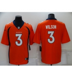 Men's Denver Broncos #3 Russell Wilson Orange Vapor Untouchable Limited Stitched Jersey