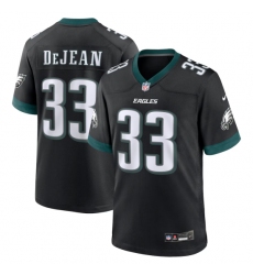 Men's Philadelphia Eagles #33 Cooper DeJean Nike Black 2024 NFL Draft Alternate Player Game Jersey