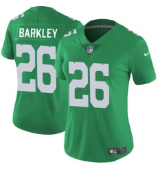 Women's Philadelphia Eagles #26 Saquon Barkley Kelly Green Vapor Untouchable Limited Football Stitched Jersey(Run Small)