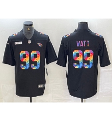 Men's Arizona Cardinals #99 JJ Watt Black Multi Color Black 2020 Crucial Catch Vapor Untouchable Nike Limited Jersey