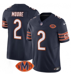 Men's Chicago Bears #2 D.J. Moore Navy 2025 F.U.S.E. With VMH Vapor Untouchable Limited Football Stitched Jersey