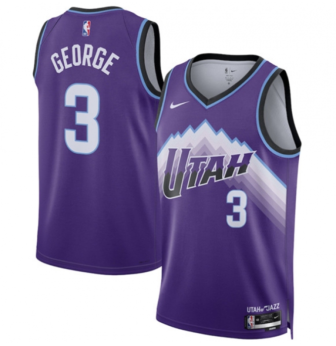 Men's Utah Jazz #3 Keyonte George Purple 2025 Icon Edition Stitched Basketball Jersey