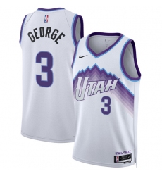 Men's Utah Jazz #3 Keyonte George White 2025 Association Edition Stitched Basketball Jersey