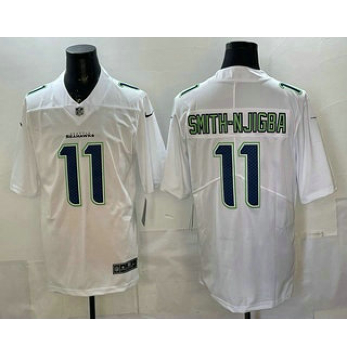 Men's Seattle Seahawks #11 Jaxon Smith-Njigba Limited White Fashion Vapor Jersey