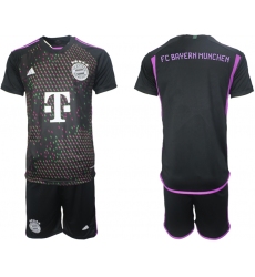 Men's Bayern Munich Blank 2023-24 Black Away Soccer Jersey