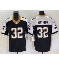 Men's Nike New Orleans Saints #32 Tyrann Mathieu Black 2023 FUSE 1987 Legacy Vapor Stitched Jersey