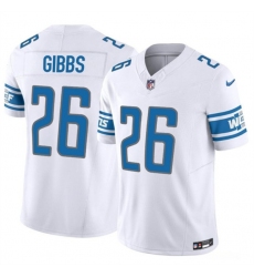 Men's Detroit Lions #26 Jahmyr Gibbs White 2023 F.U.S.E. Vapor Untouchable Limited Football Stitched Jersey