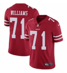 Men's San Francisco 49ers #71 Trent Williams Red Anniversary Vapor Untouchable Limited Stitched Football Jersey