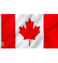 2Pcs Anley Fly Breeze 3x5 Foot Canada Flag - Vivid Color and Fade proof - Canvas Header and Double Stitched - Canadian National Flags Polyester with Brass 
