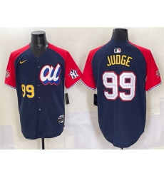 Men's American League #99 Aaron Judge Navy Red Alternate 2025 All-Star Edition Limited Stitched Baseball Jersey
