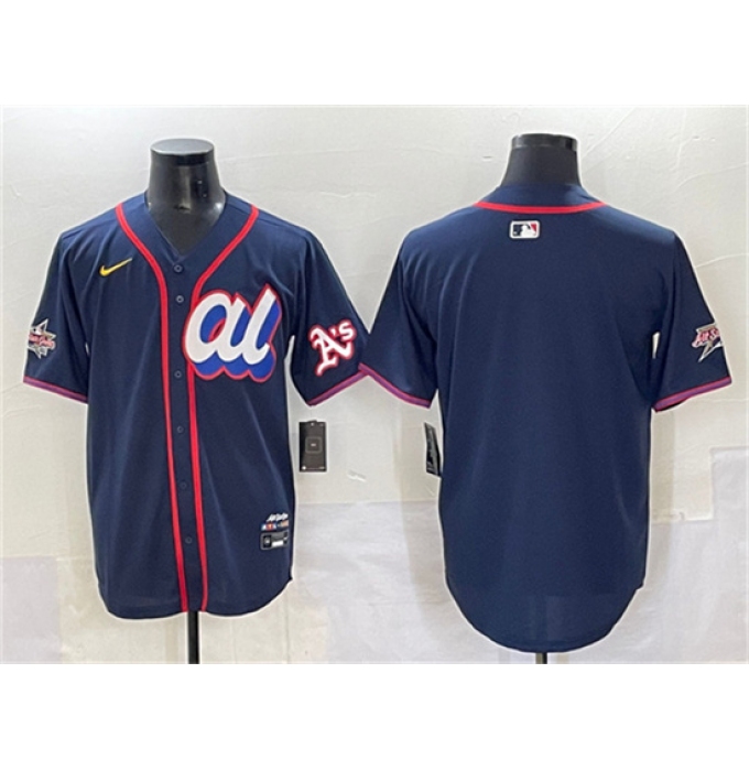 Men's American League Oakland Athletics Blank Navy 2025 All-Star Edition Limited Stitched Baseball Jersey