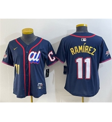 Youth American League #11 José Ramírez Navy 2025 All-Star Edition Limited Stitched Baseball Jersey