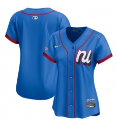 Women's National League Blank Blue 2025 All-Star Edition Limited Stitched Baseball Jersey(Run Small)