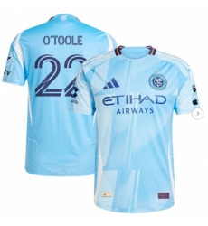 Men's New York City FC Kevin O'Toole adidas Light Blue 2025 The Excelsior Kit Authentic Player Jersey