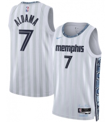 Men's Memphis Grizzlies #7 Santi Aldama Gray 2025-26 City Edition Swingman Stitched Jersey