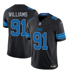 Men's Detroit Lions #91 Tyleik Williams Black 2025 Draft F.U.S.E. Vapor Limited Football Stitched Jersey