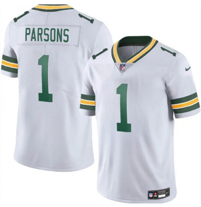 Men's Green Bay Packers #1 Micah Parsons White 2025 Vapor Untouchable Limited Football Stitched Jersey