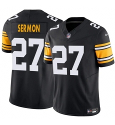 Men's Pittsburgh Steelers #27 Trey Sermon Black 2025 F.U.S.E. Alternate Vapor Untouchable Limited Football Stitched Jersey
