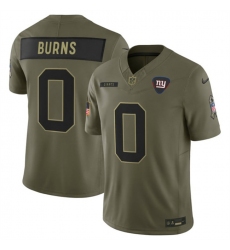 Men's New York Giants #0 Brian Burns Olive 2025 F.U.S.E. Salute to Service Limited Football Stitched Jersey