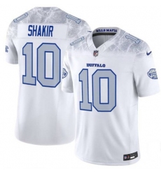 Men's Buffalo Bills #10 Khalil Shakir White 2025 F.U.S.E. “Rivalries” Vapor Limited Football Stitched Jersey