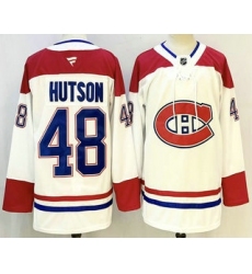 Men's Montreal Canadiens #48 Lane Hutson White Authentic Jersey