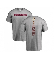 Football Washington Redskins #7 Dwayne Haskins Ash Backer T-Shirt