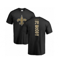 Football New Orleans Saints #78 Erik McCoy Black Backer T-Shirt