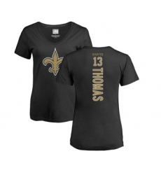 Football Women's New Orleans Saints #13 Michael Thomas Black Backer Slim Fit T-Shirt