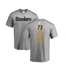 Football Pittsburgh Steelers #73 Ramon Foster Ash Backer T-Shirt