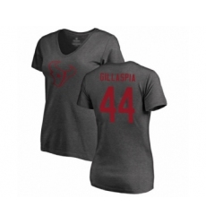 Football Women's Houston Texans #44 Cullen Gillaspia Ash One Color T-Shirt