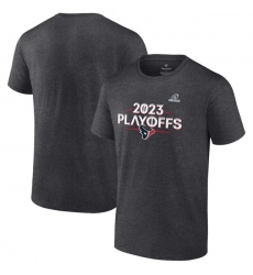 Men's Houston Texans Heather Charcoal 2023 Playoffs Ready T-Shirt