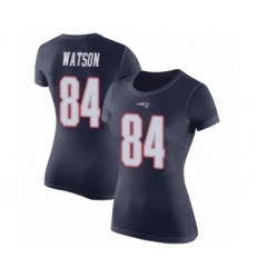 Football Women's New England Patriots #84 Benjamin Watson Navy Blue Rush Pride Name & Number T-Shirt